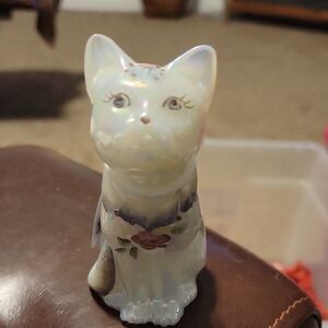Vintage Opal Iridescent Cat Figurine...4 Inch